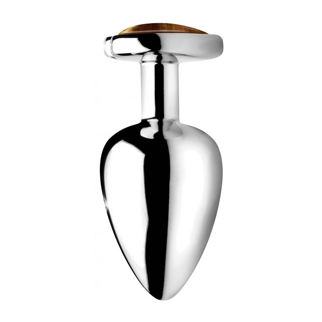 Booty Sparks - Tiger Eye Heart - Butt Plug - Large