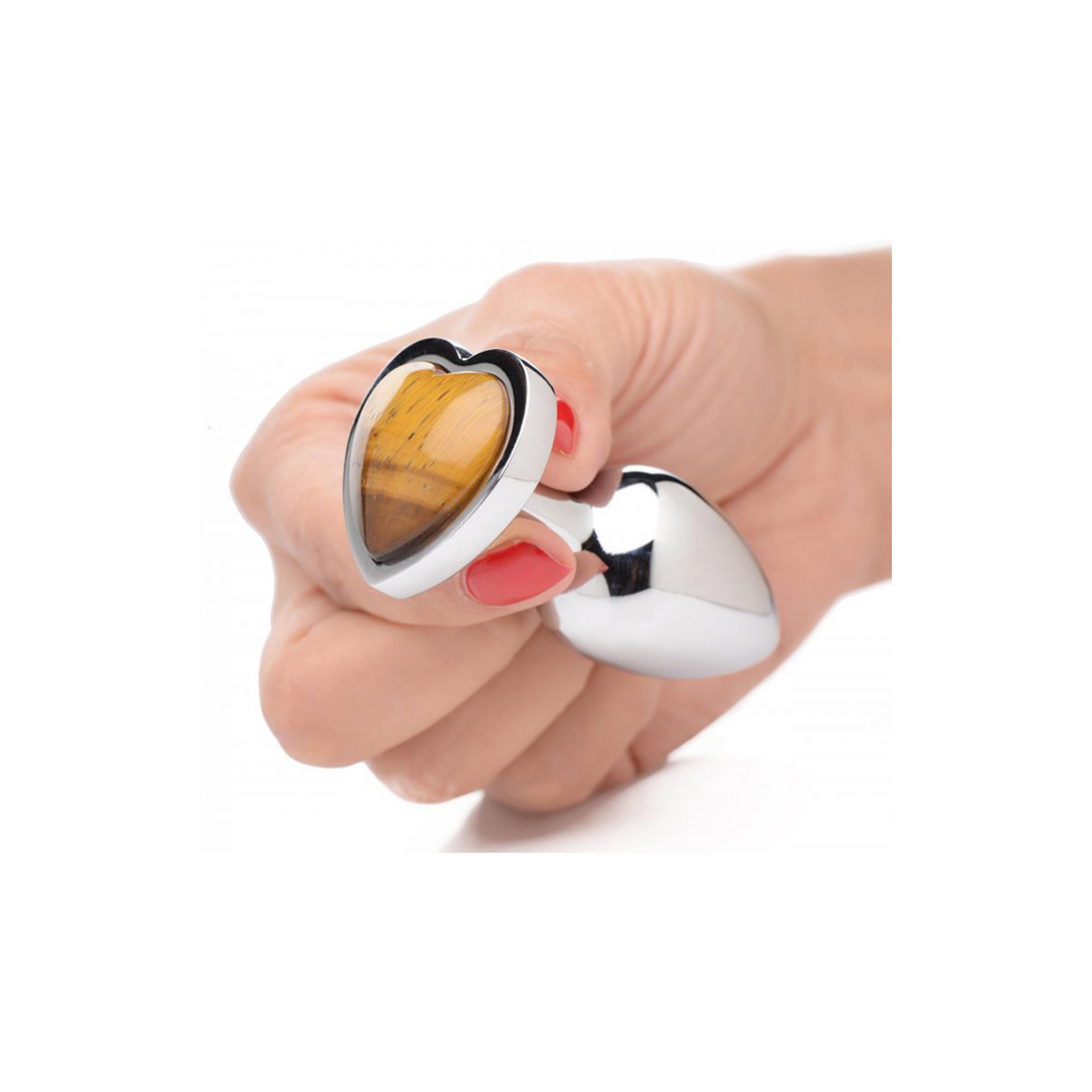 Booty Sparks - Tiger Eye Heart - Butt Plug - Medium