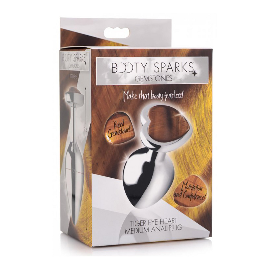 Booty Sparks - Tiger Eye Heart - Butt Plug - Medium