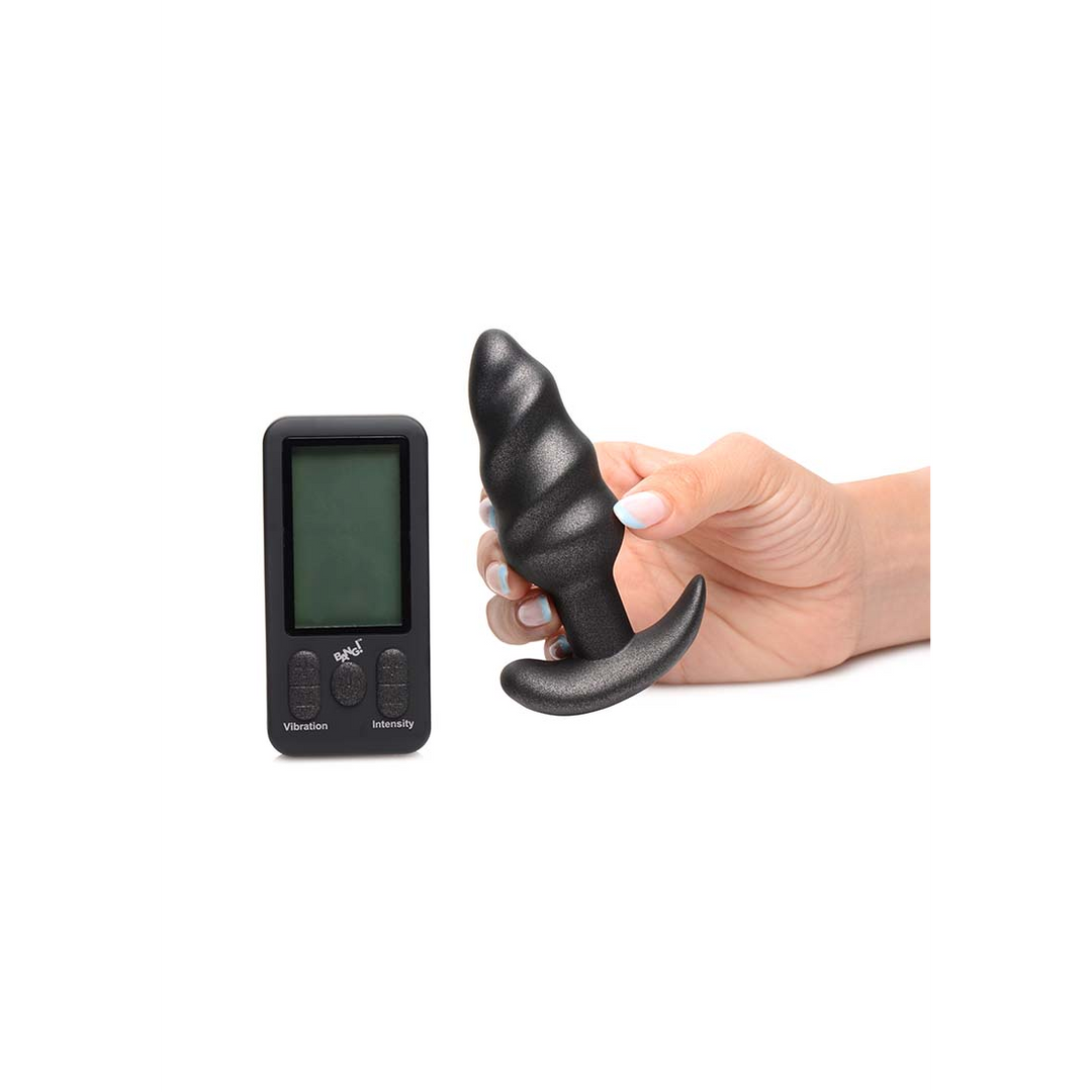 Bang! - Vibrerende Silicone Swirl Plug met Afstandsbediening en 25 Snelheden