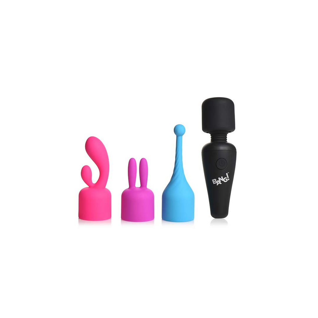 Bang! - Mini Wand Massager met 3 Opzetstukken