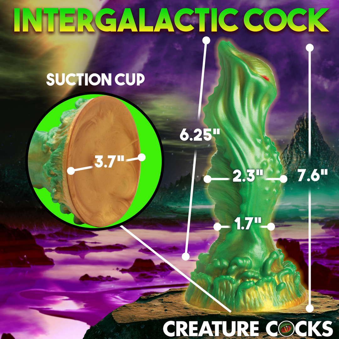 Creature Cocks - Nebula - Alien Siliconen Dildo - Groen