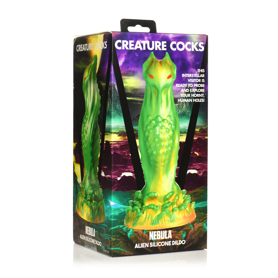 Creature Cocks - Nebula - Alien Siliconen Dildo - Groen