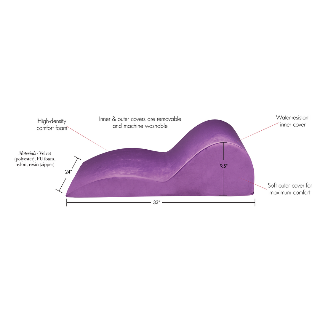 Bedroom Bliss - Gecontourde Love Cushion - Paars