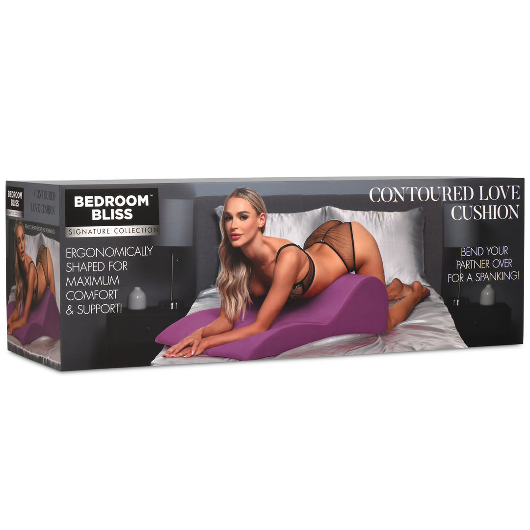 Bedroom Bliss - Gecontourde Love Cushion - Paars