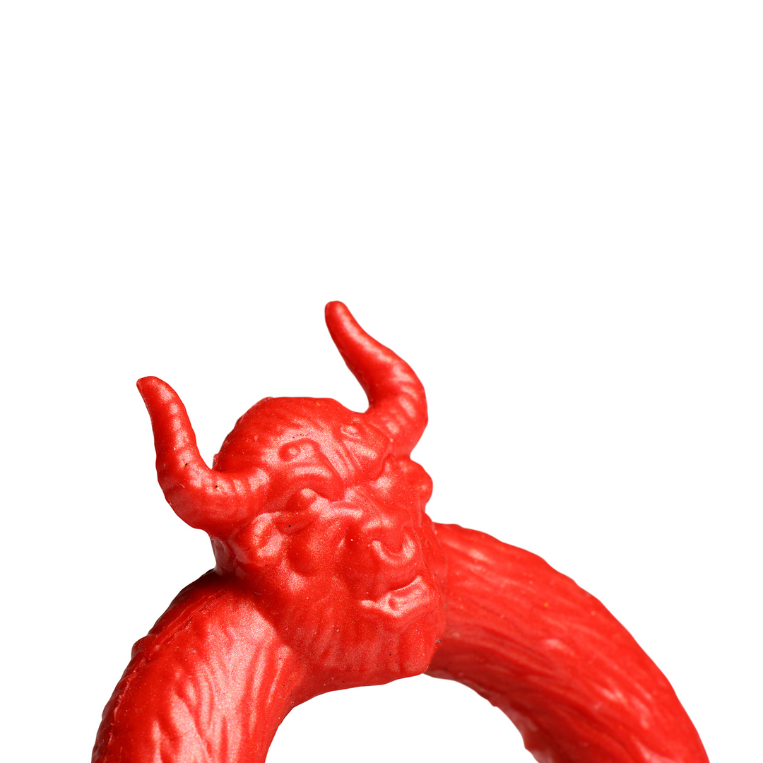 Creature Cocks - Beast Mode - Siliconen Cockring - Rood