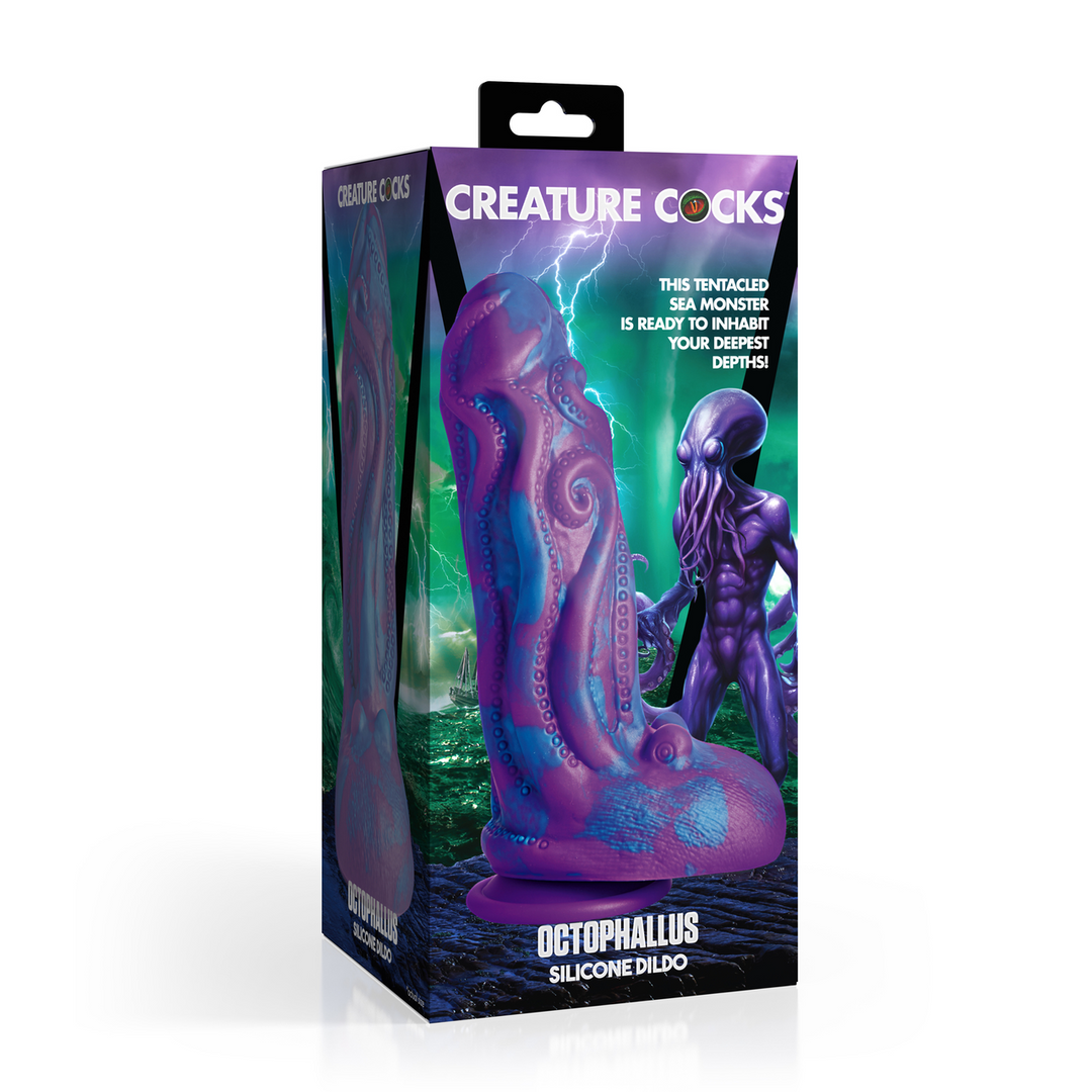 Creature Cocks - Octophallus - Siliconen Dildo - Paars/Blauw