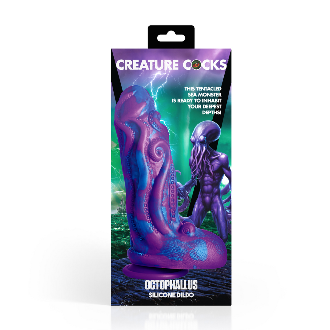 Creature Cocks - Octophallus - Siliconen Dildo - Paars/Blauw