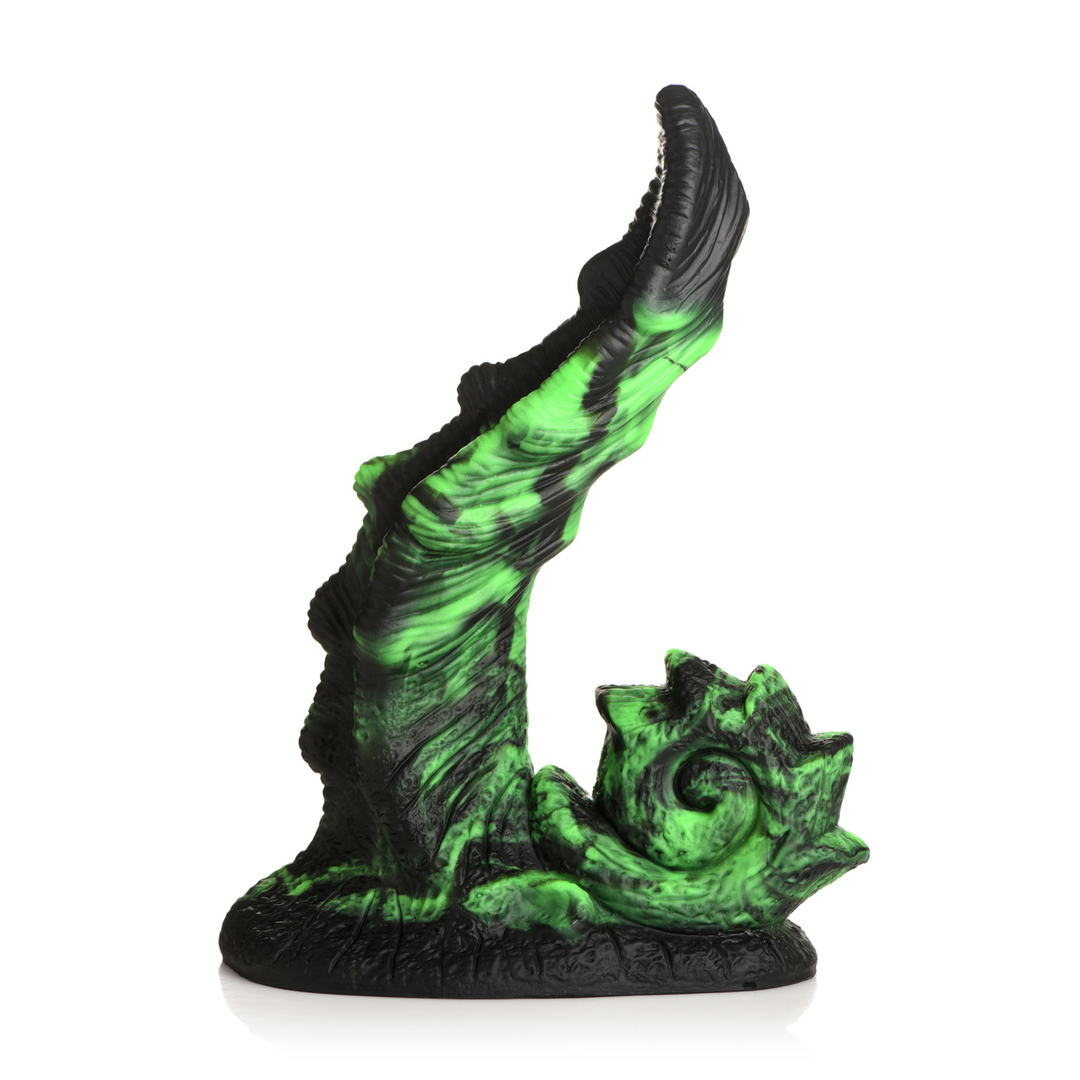 Creature Cocks - Glowzilla - Glow-in-the-Dark Siliconen Dildo - Groen/Zwart