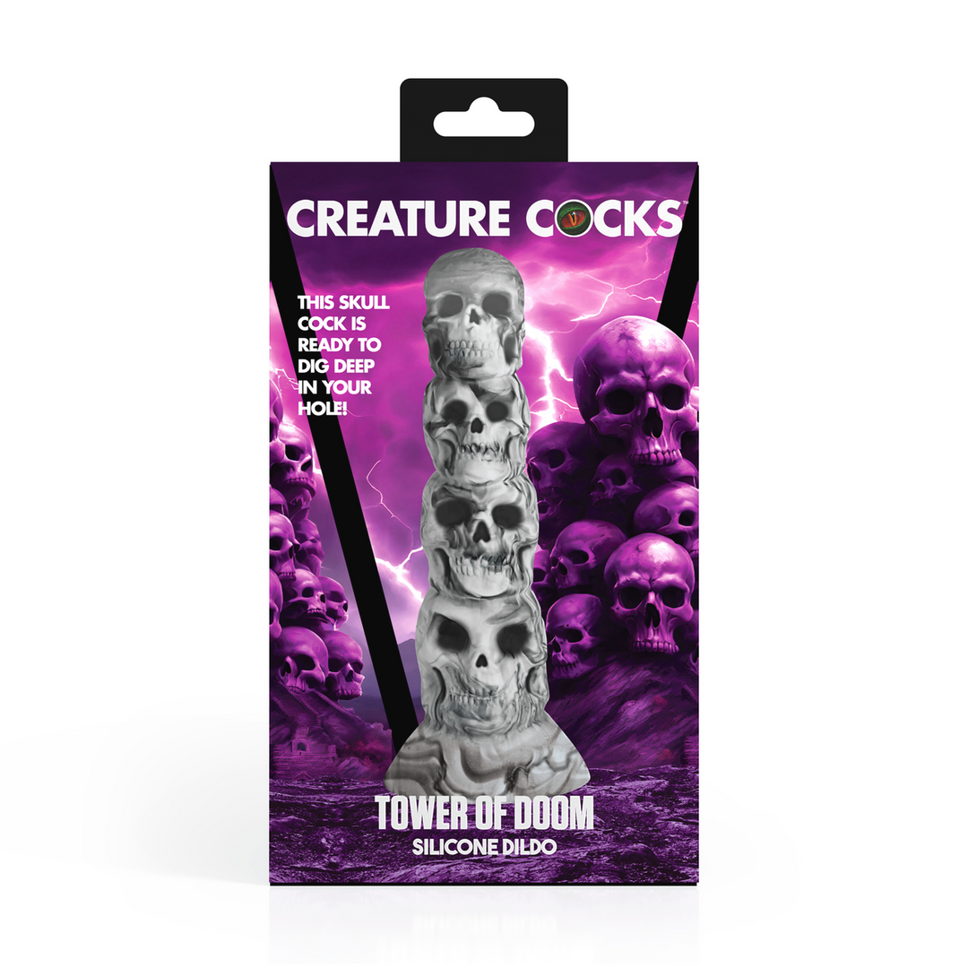 Creature Cocks - Tower of Doom - Siliconen Dildo - Grijs