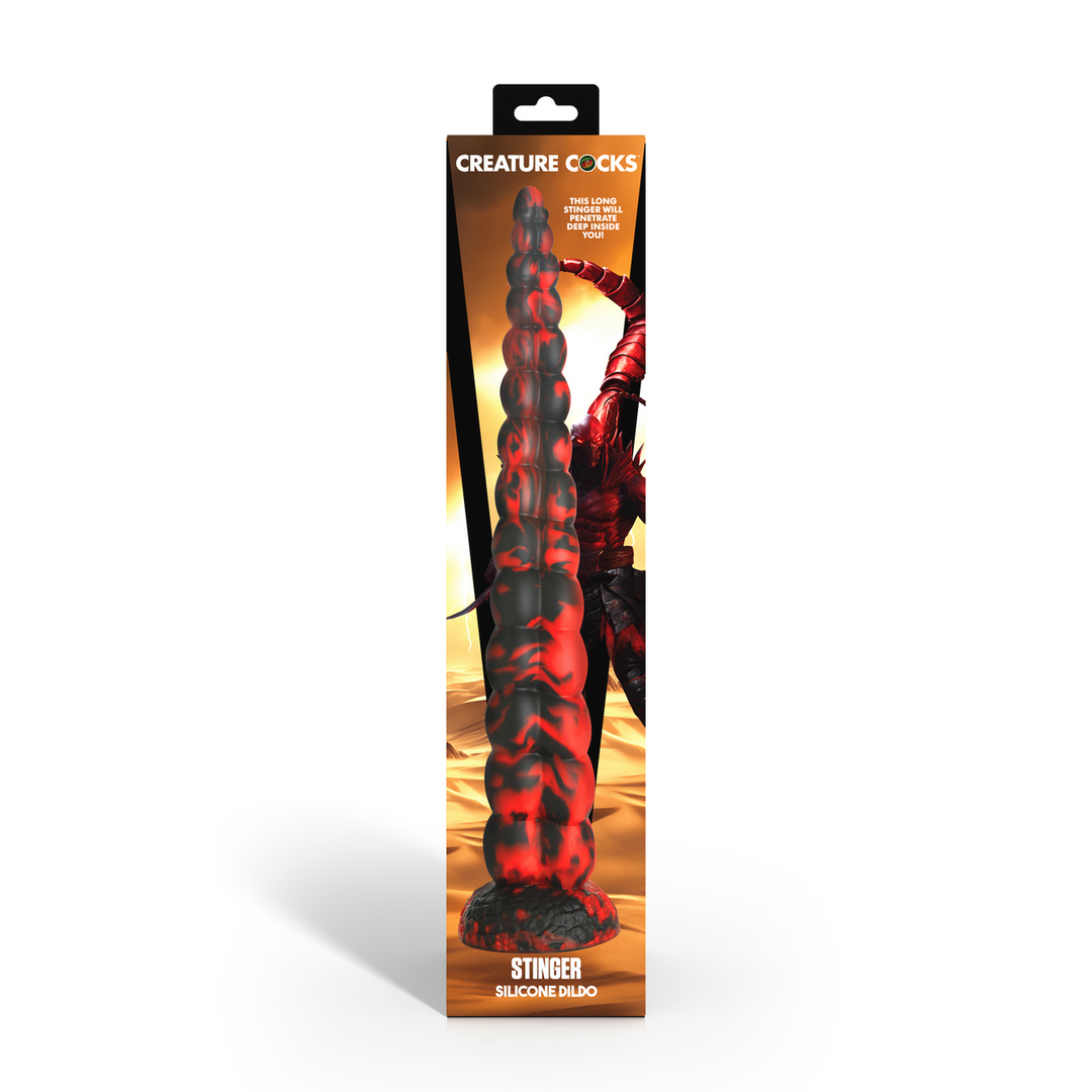 Creature Cocks - Stinger - Siliconen Dildo - Rood/Zwart