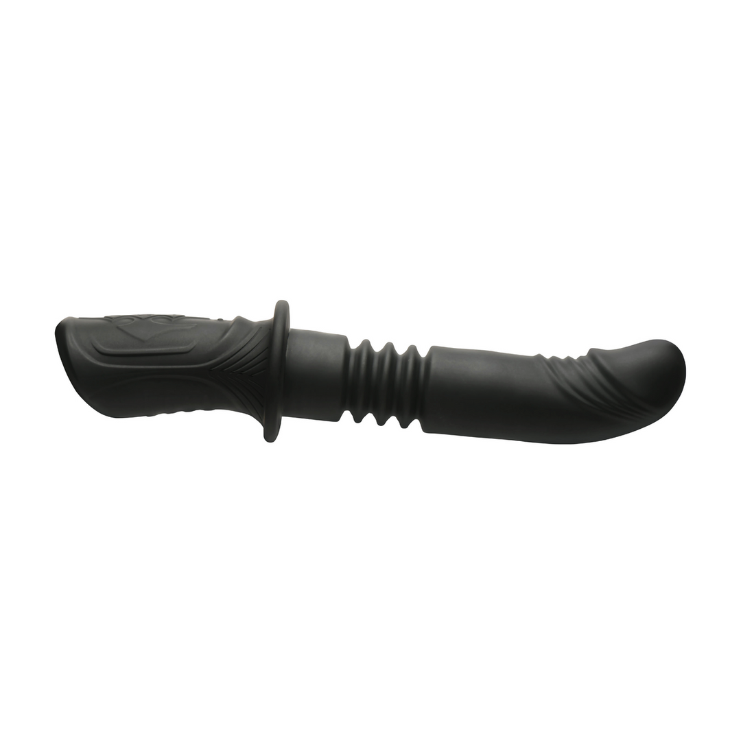 Master Series - Power Thrust - Duwende Siliconen Vibrator - Zwart