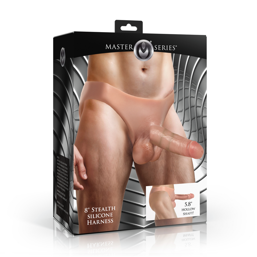 Master Series - Stealth Hollow Siliconen Strap-On Harnas - 8 / 20 cm