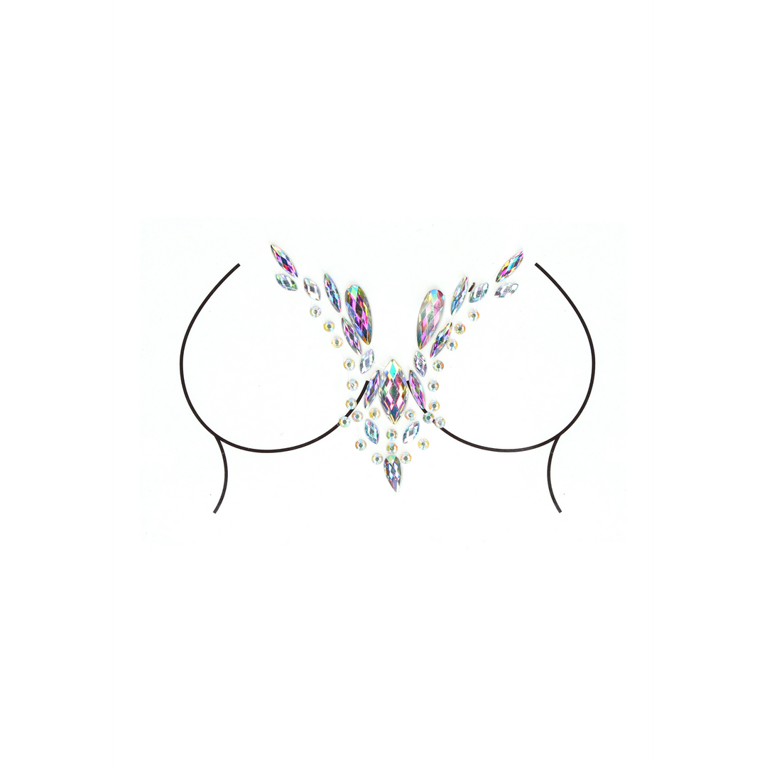 Bliss  - Kiss Garterbelt en Dazzling Deep-V Cleavage Sticker - One Size