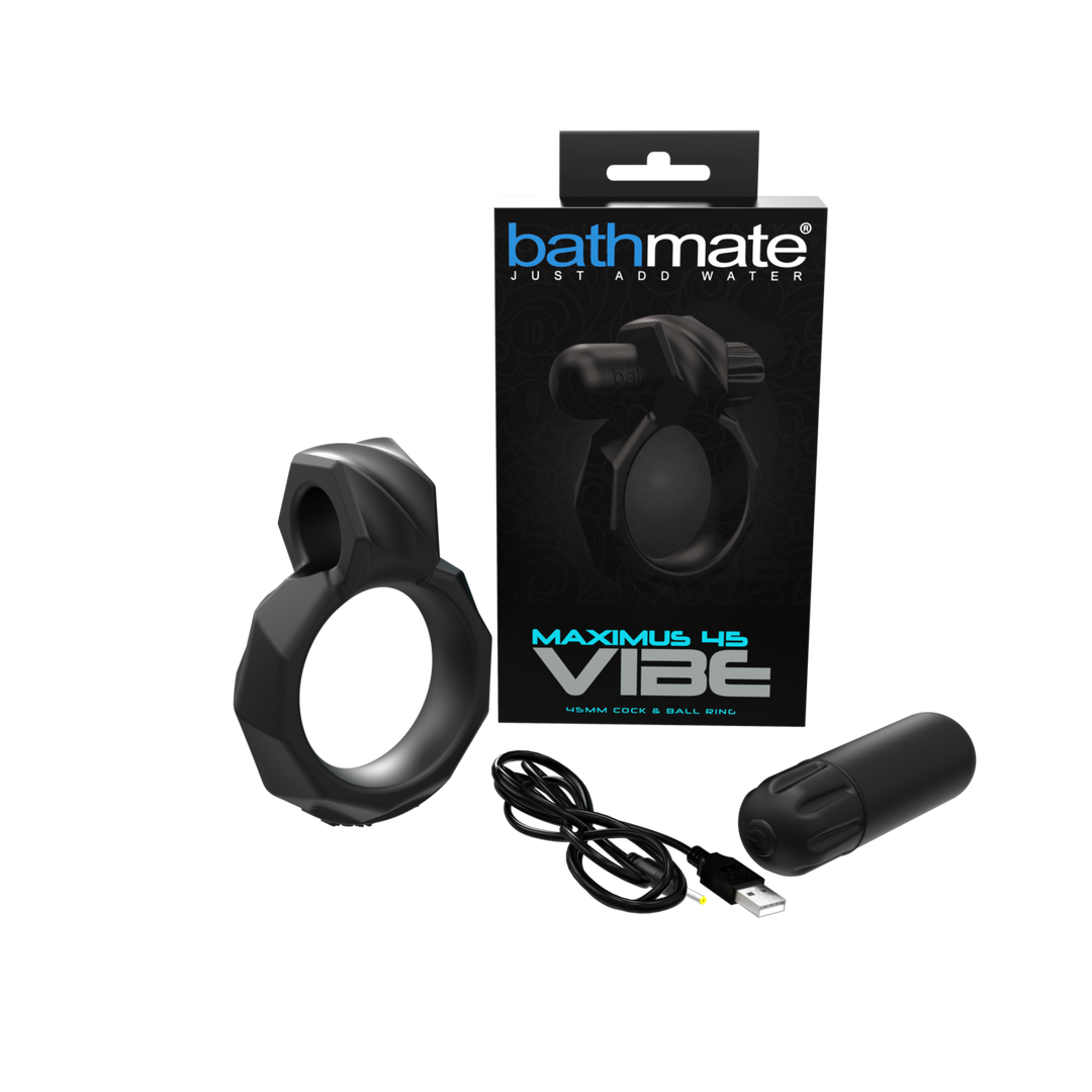 Bathmate - Vibe - Maximus 45 - Vibrerende Ballstrap en Cockring - 1,77 / 4,5 cm