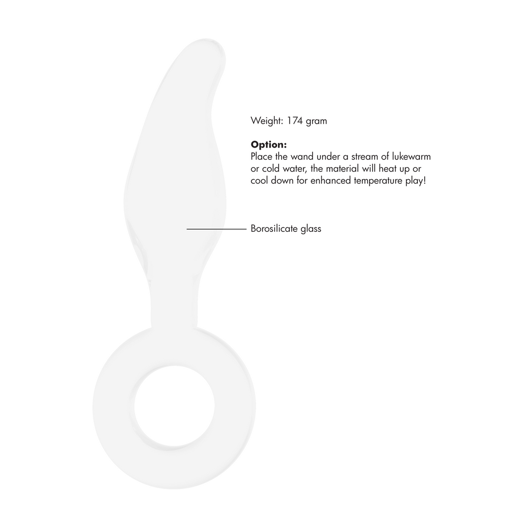 Chrystalino  - Gripper - Glass Dildo with Ring