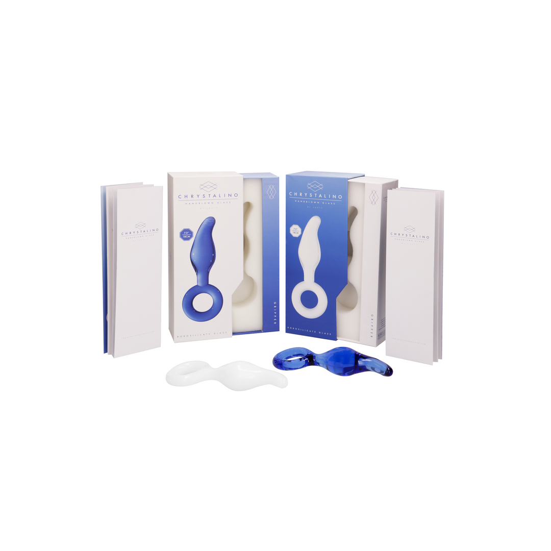 Chrystalino  - Gripper - Glass Dildo with Ring