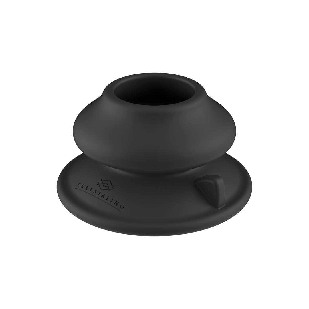 Chrystalino  - Rimly - Vibrerende Glazen Buttplug met Zuignap