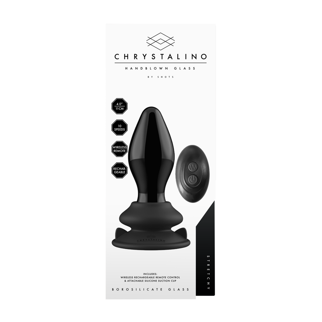 Chrystalino  - Rekbare - Glazen Vibrator met Zuignap
