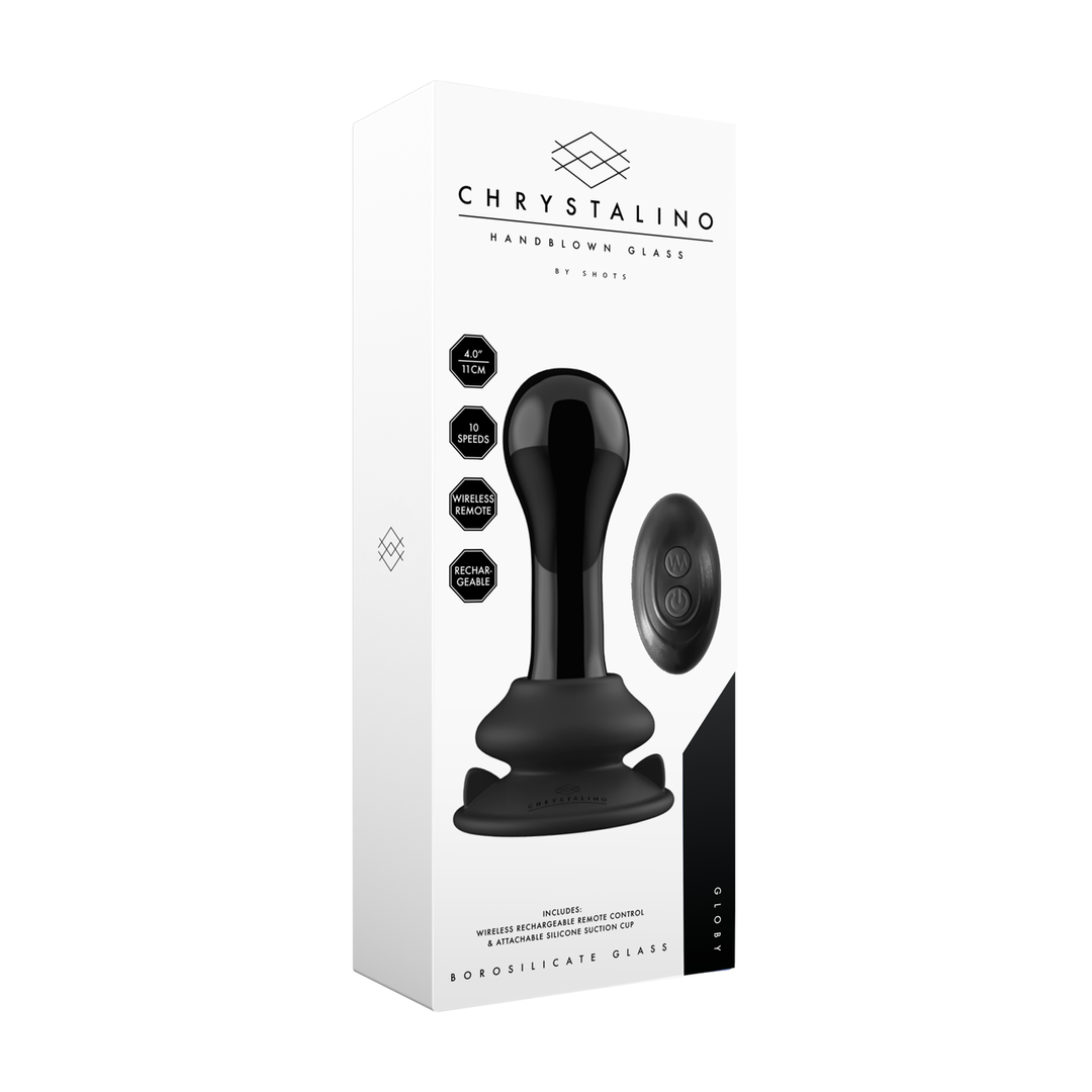 Chrystalino  - Globy - Glazen Vibrator met Suction Cup