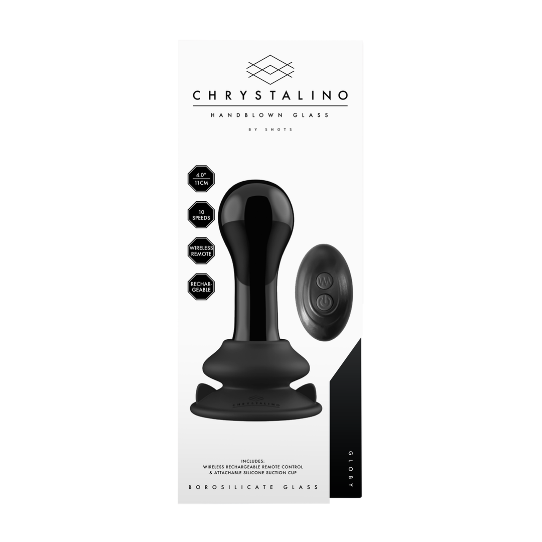 Chrystalino  - Globy - Glazen Vibrator met Suction Cup