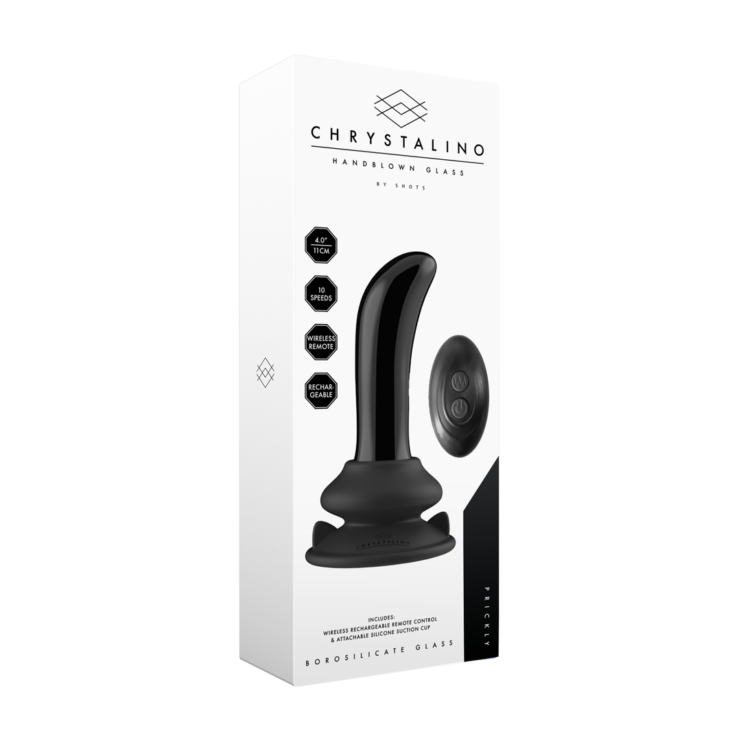 Chrystalino  - Prickly - Smooth Glass G-Spot Vibrator met Afstandsbediening