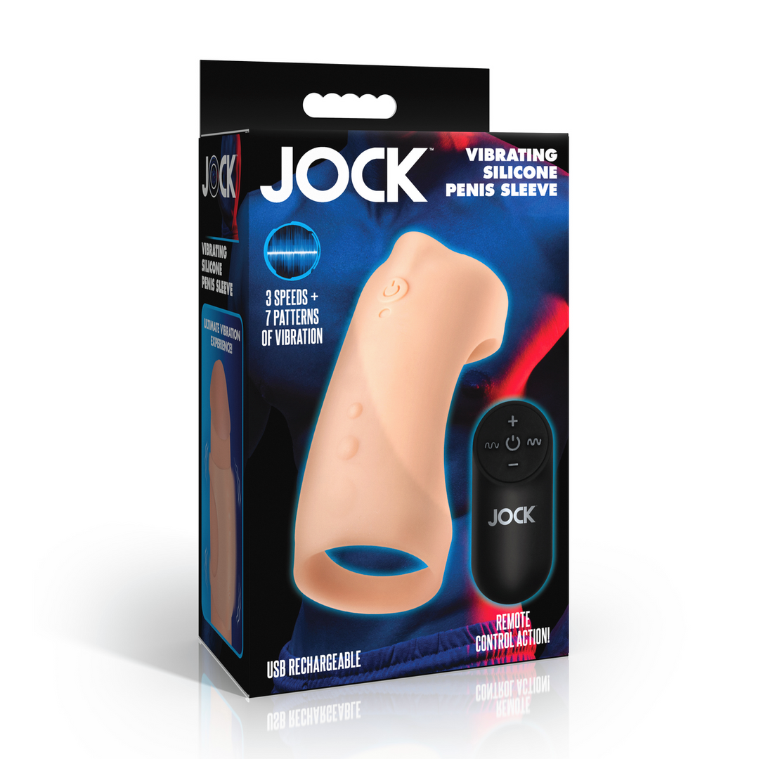 Vibrerende Siliconen Penis Sleeve - Licht