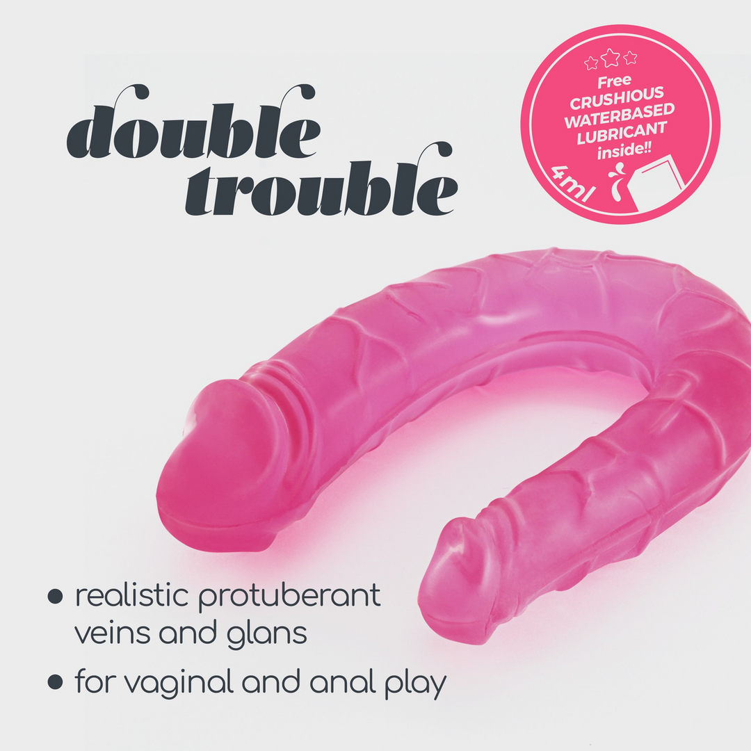Dubbele Probleem - Dubbele Dildo - 10,6 / 27 cm - Roze