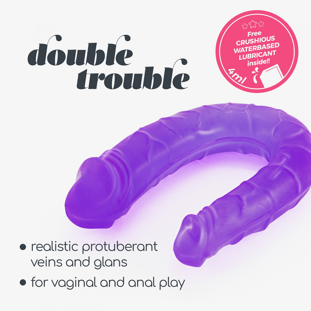 Double Trouble - Double Dildo - 10,6 / 27 cm - Paars