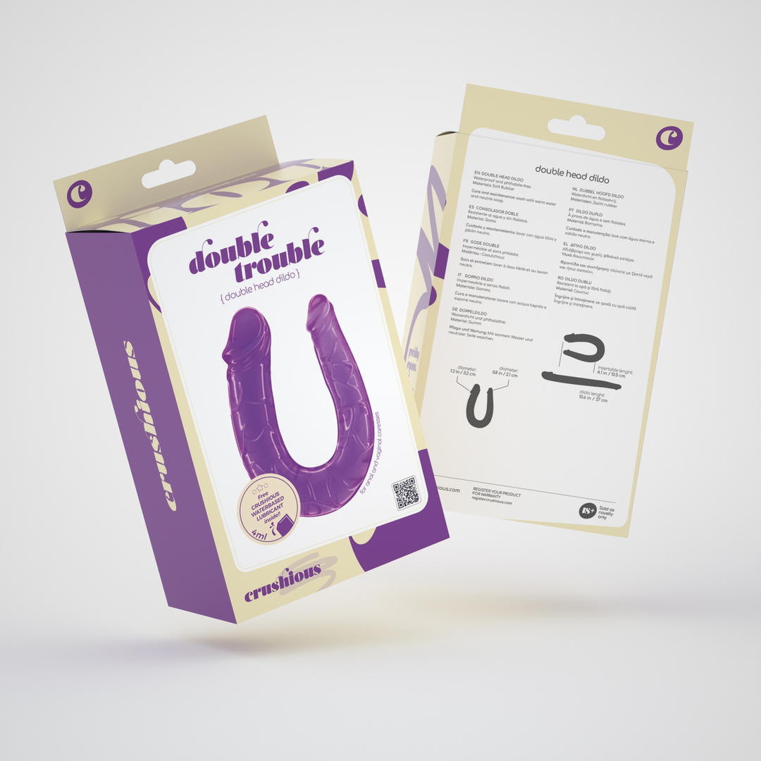 Double Trouble - Double Dildo - 10,6 / 27 cm - Paars