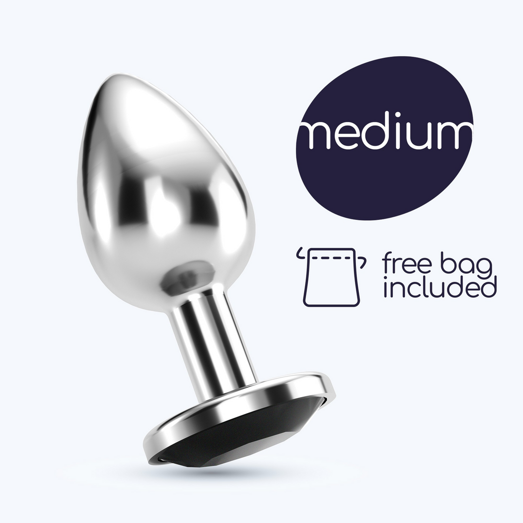 Bijou - Anale Sieraad Plug - Medium - Zwart