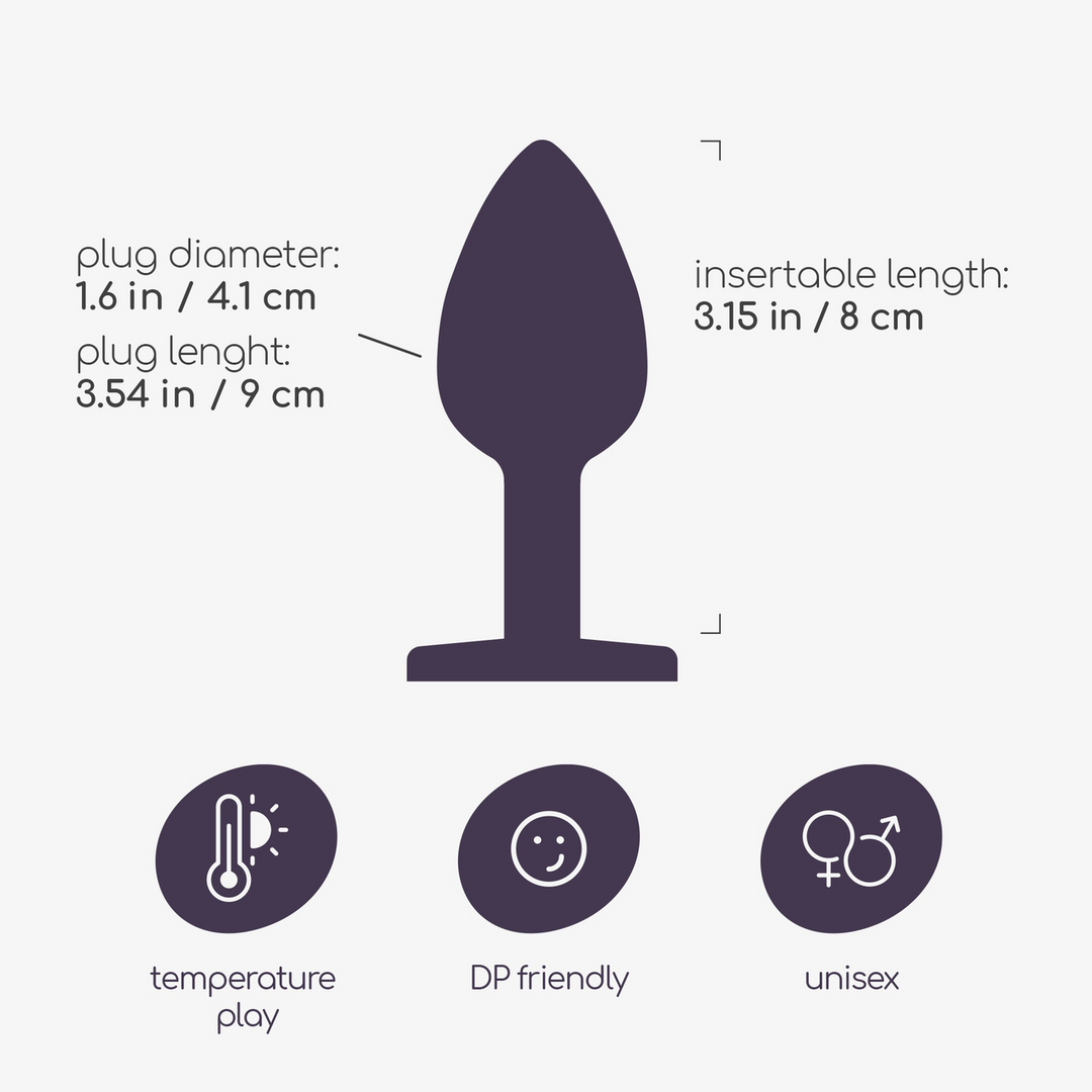 Bijou - Anale Sieraad Plug - Groot - Zwart