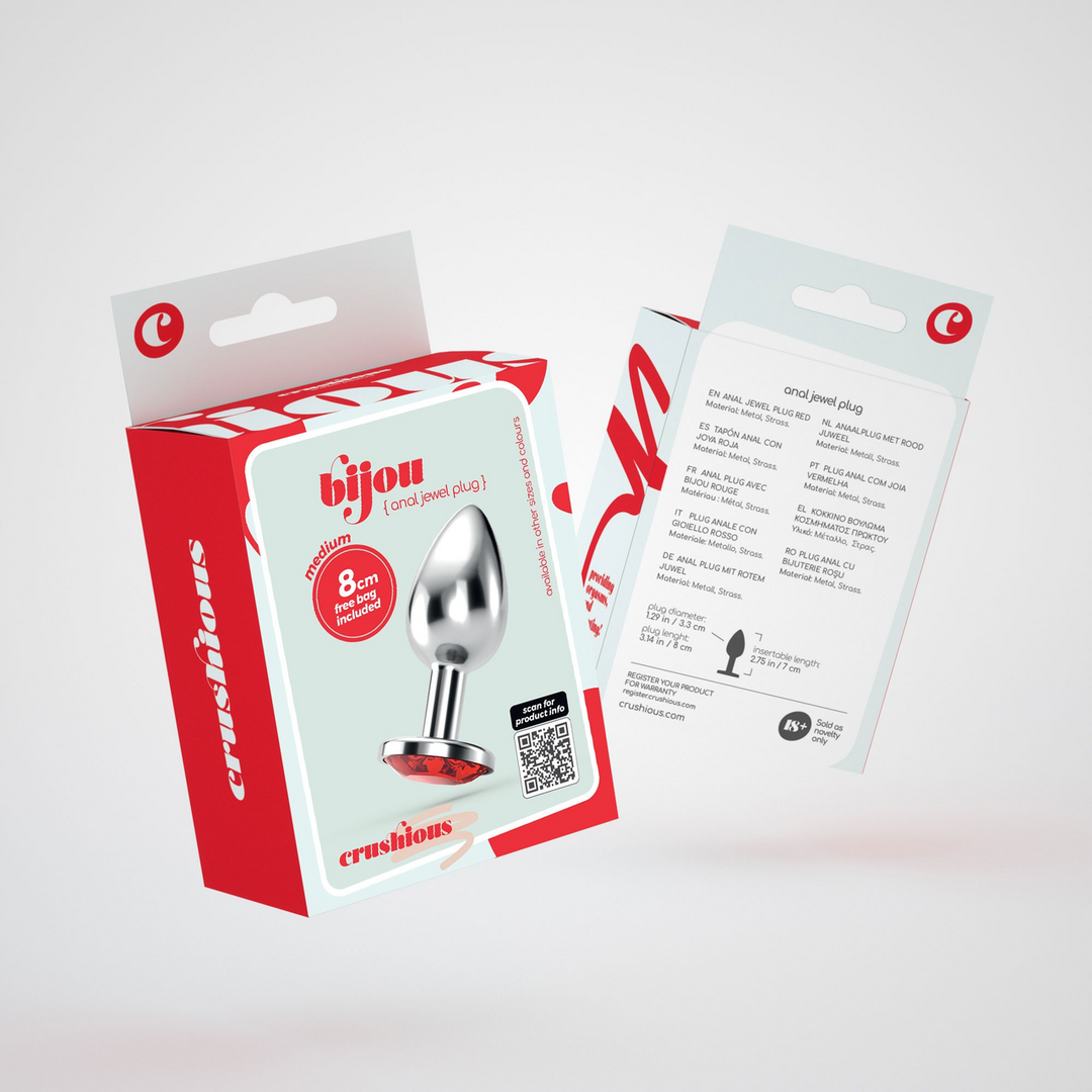 Bijou - Anale Sieraad Plug - Medium - Rood