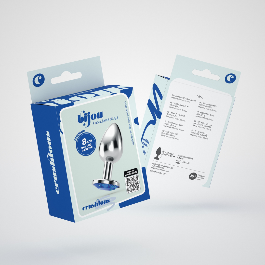 Bijou - Anale Sieraad Plug - Medium - Blauw