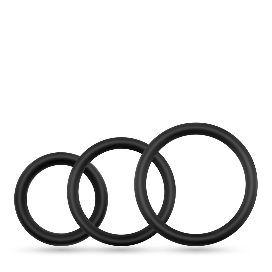 Bandoleros - Siliconen Cockring Set - Zwart