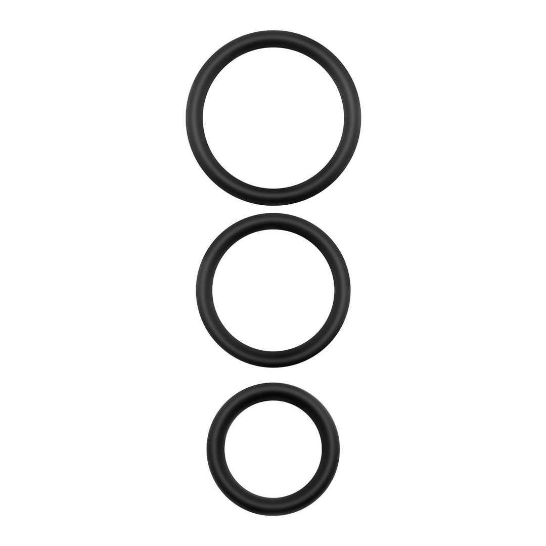 Bandoleros - Siliconen Cockring Set - Zwart