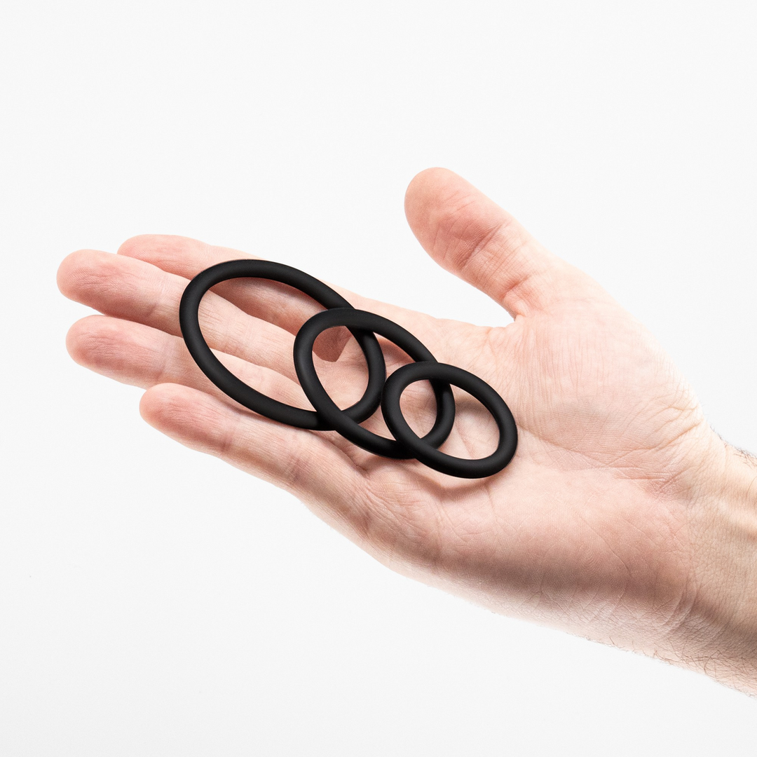 Daltons - Siliconen Cockring Set - Zwart