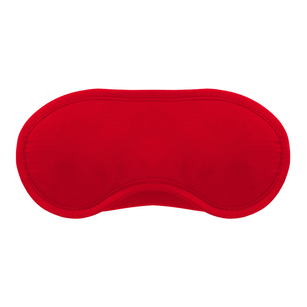 Me Lo Como - Velcro Handcuffs Set with Blindfold and Strawberry Lubricant - 1.7 fl oz / 50 ml - Red
