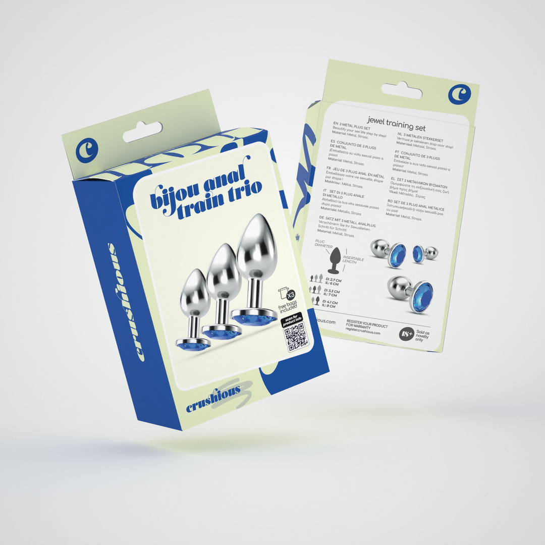 Bijou - Anal Train Trio - 3 Jewel Plugs - Blauw