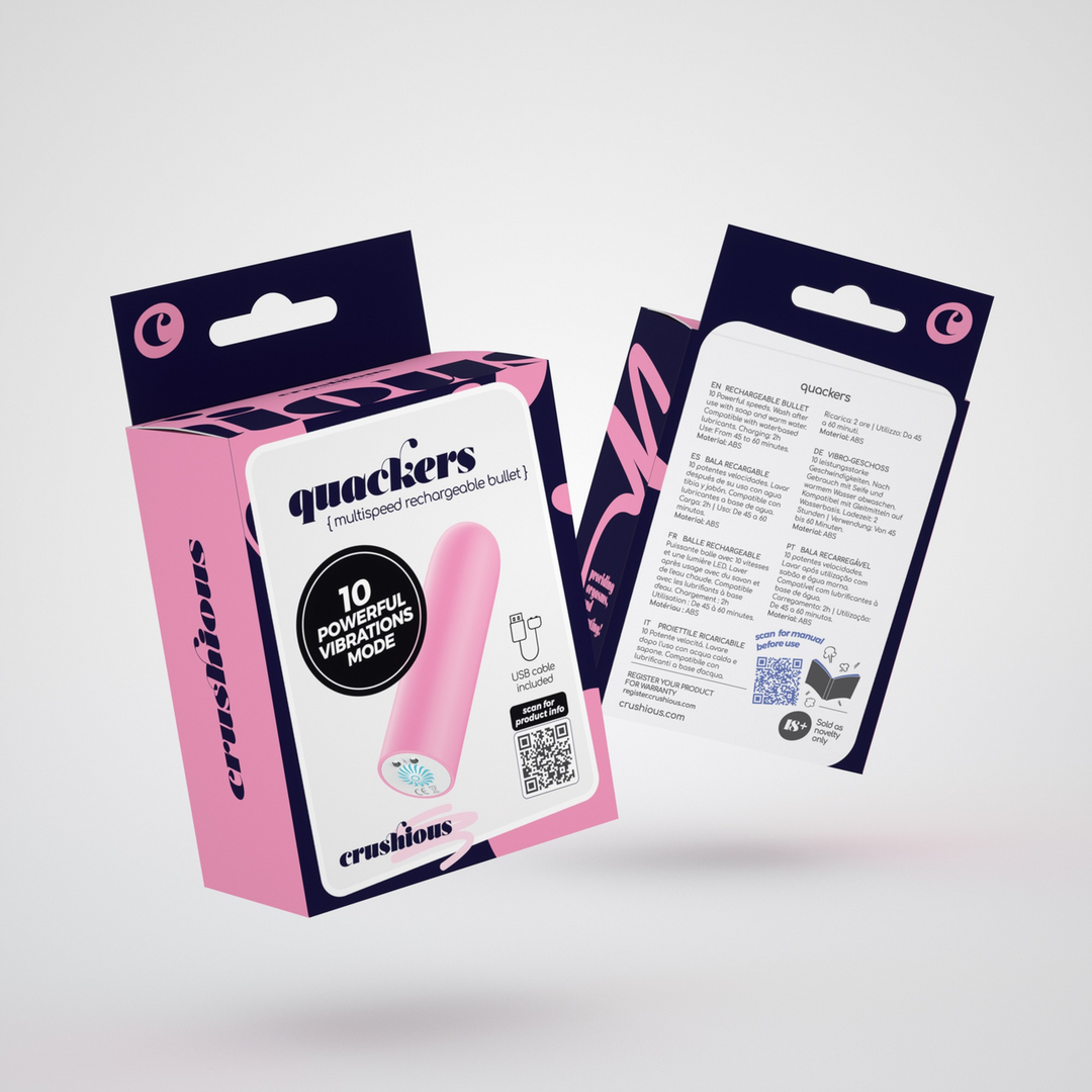 Quackers - USB Oplaadbare Vibrerende Bullet - Roze