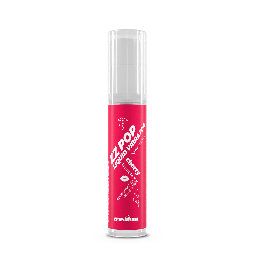 ZZ Pop - Kusbare Vloeibare Vibrator - Kers - 0,3 fl oz / 10 ml