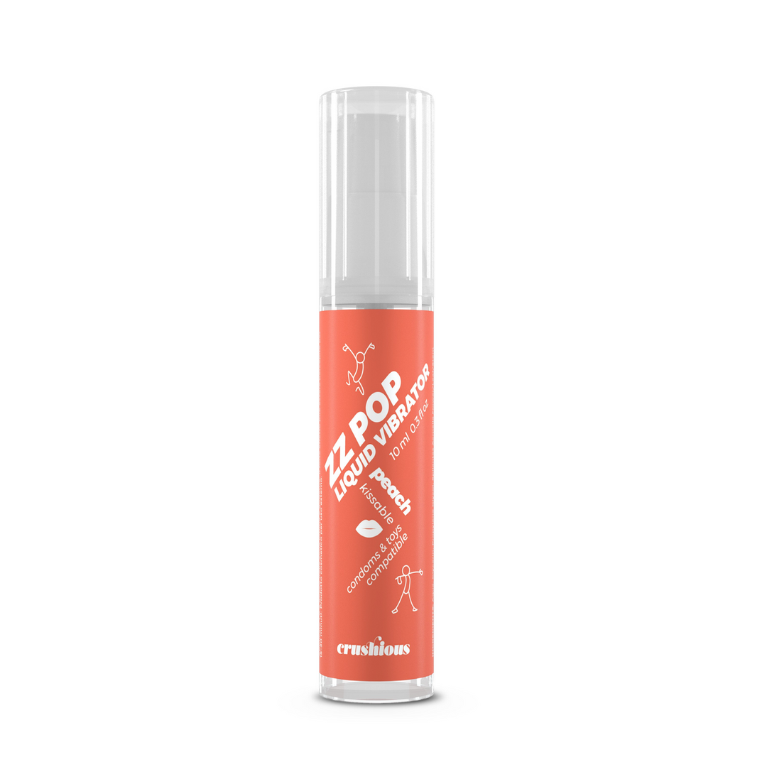 ZZ Pop - Kussbare Vloeibare Vibrator - Perzik - 0,3 fl oz / 10 ml