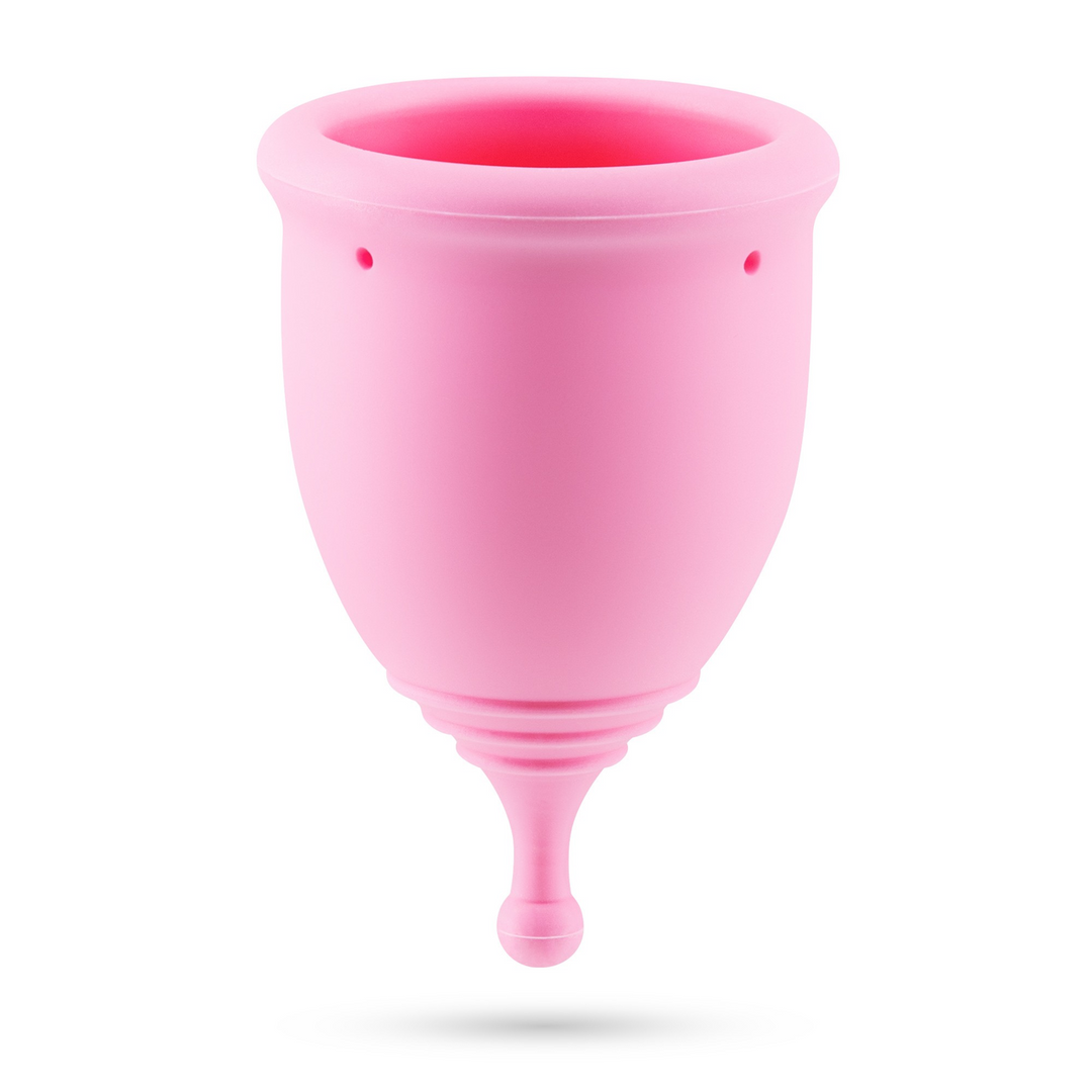 Minerva - Menstruatiecups met Zak - S en L - Roze