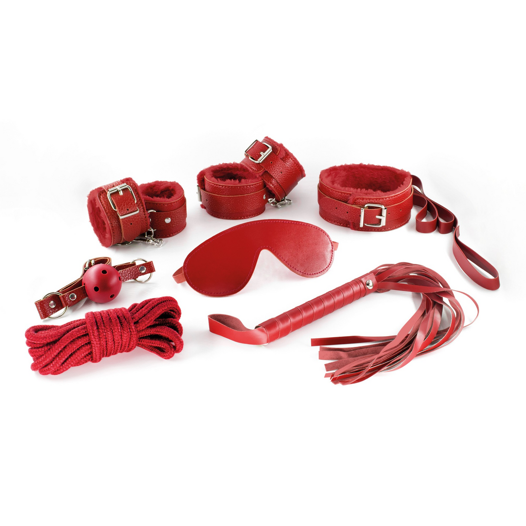 Dungeons and Maidens - 8-delige BDSM Kit - Rood