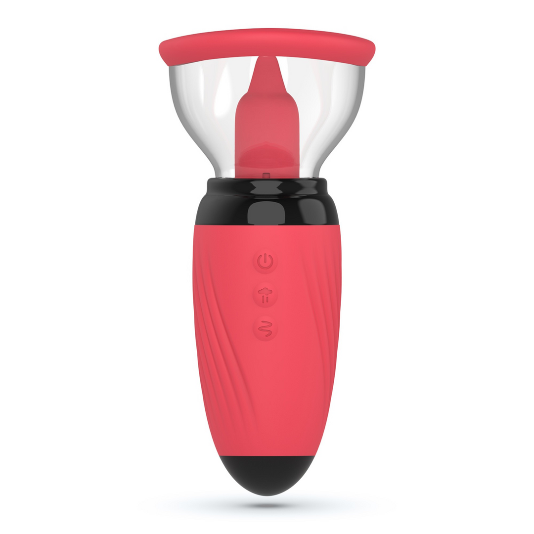 Scarlet - Vibrerende en Zuigende Vulva Pomp - Rood