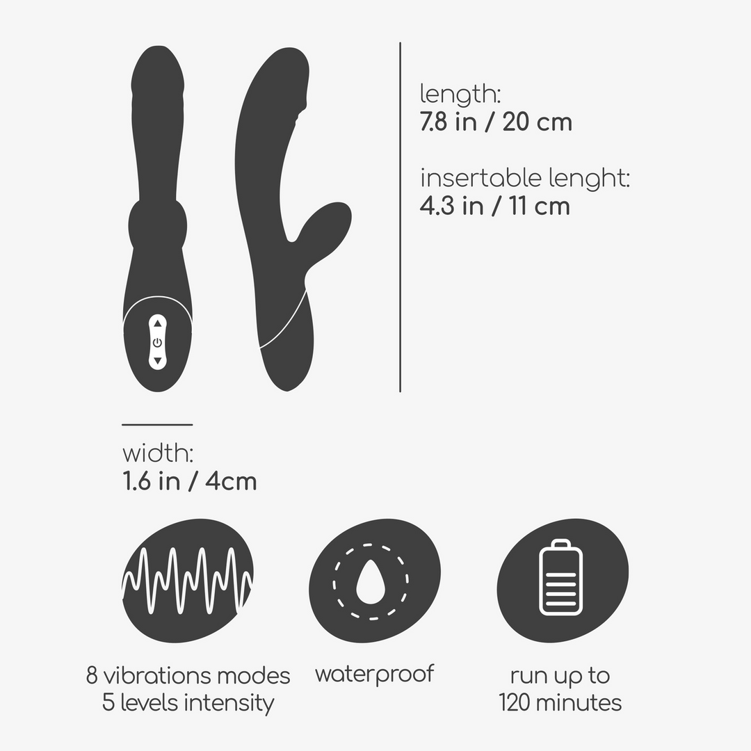 Dare Dong - Oplaadbare Konijnen Vibrator - Rood