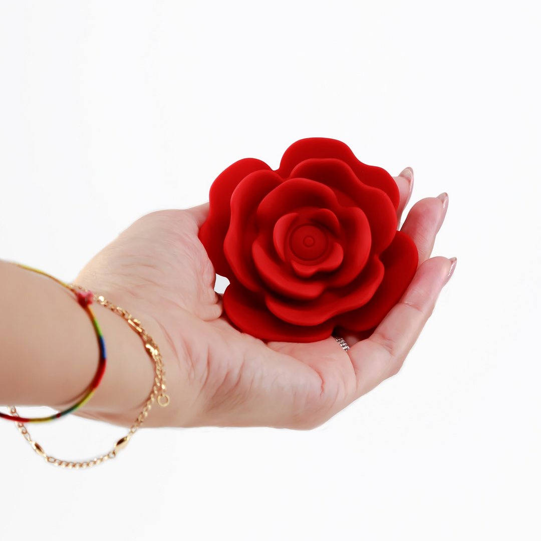 Rosaline - Draaibare Anale Rozenplug met Afstandsbediening - Rood