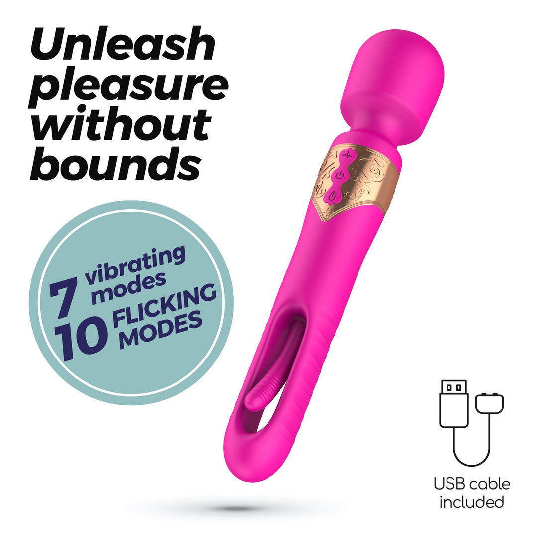 Big Ben - Dual Wand Massager met Flicker - Roze