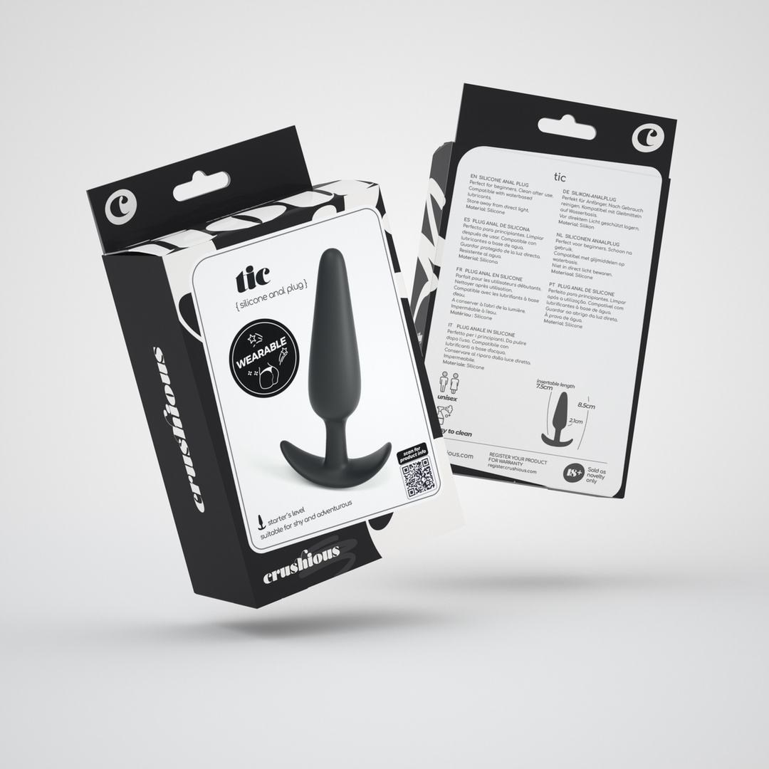 Tic - Siliconen Anale Plug - Klein - Zwart