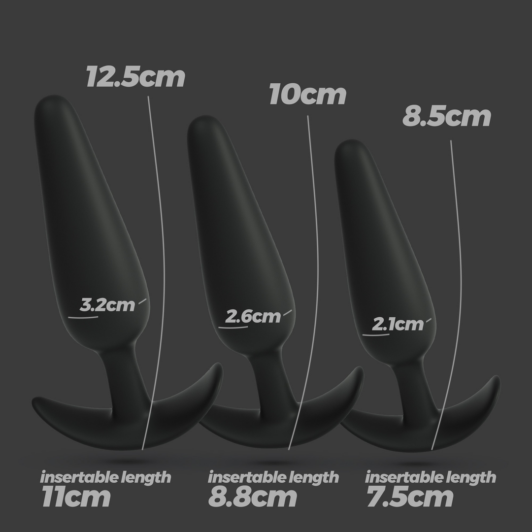 Tic Tac Toe - Anale Plug Trainingsset - Zwart